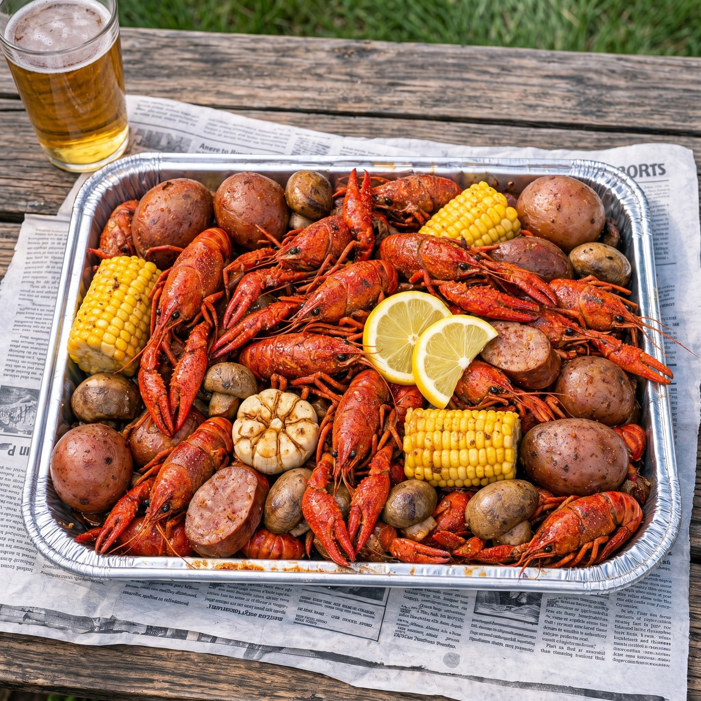 Cajun Boiled Whole Crawfish